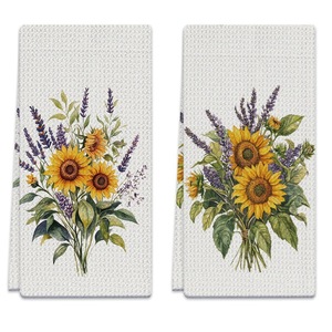 Floral Printed <b>Microfiber</b> Kitchen <b>Towel</b> 66x45 Cm Rectangle For Home Use - Product Image 3