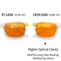 Lunettes de Nuit Anti-Lumière Bleue pour Femmes, Modèle Cat Eye TR90, Branches CP, Verres CR39, Protection Anti-Lumière Bleue, Teinte Ambre Orange