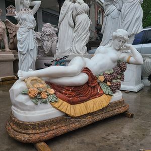 Scultura in Pietra <span class=keywords><strong>Classica</strong></span> <span class=keywords><strong>Greca</strong></span> Grande <span class=keywords><strong>Statua</strong></span> di Uomo e Donna Nudi in Marmo - Product Image 3