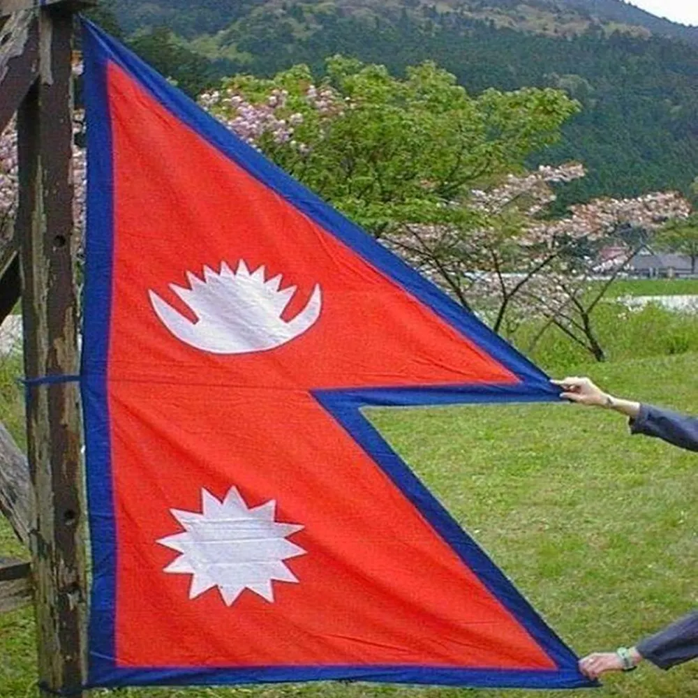販促品旗3x5ftバナー任意のデザイン屋外banderas de escritorio 100% ナイロンカスタムネパール国旗