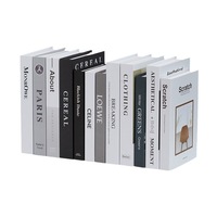 Boîte de rangement décorative pliable en forme de livre, style anglais moderne et nordique minimaliste, ornements de livres, décoration de pièce modèle, gris