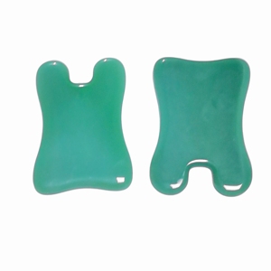 High Quality Green Glass multifunction U-Shaped Guasha Board Smooth Edge for Other Beauty & Personal Care Products - Product Image 2