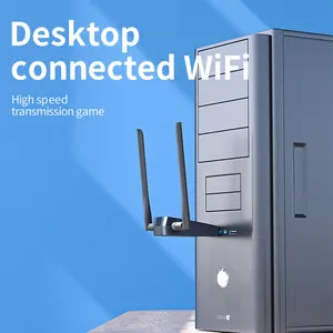 Adattatore Wifi Veggieg adattatore USB Wifi 1300 Mbps 500 metri adattatore Wifi Wireless Mini USB per Desktop/Laptop a lungo raggio