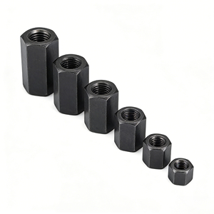 Tuerca hexagonal de acero al carbono de la fábrica Bibo Yaente, tuerca hexagonal de acero al carbono con cabeza hexagonal, espesada, extendida, con pasador hueco recto para acoplamiento - Product Image 3