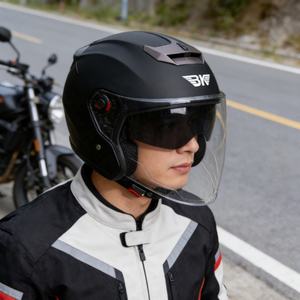 Nouveaux produits : Casque de moto <span class=keywords><strong>demi</strong></span>-face à double lentille en ABS, respirant, toutes saisons, casques de moto ouverts, directement de l'usine - Product Image 6