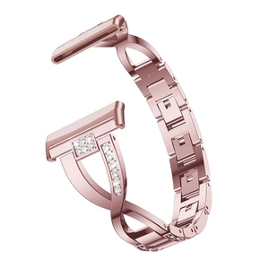 亜鉛合金ブレスレット交換用リストバンドアクセサリー<span class=keywords><strong>Fitbit</strong></span> <span class=keywords><strong>Versa</strong></span> <span class=keywords><strong>3</strong></span>/Sense X-shapeメタルダイヤモンド時計バンド用 - Product Image 4