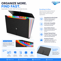 Carpeta de Archivo Transparente Impermeable para la Universidad, Biblioteca, Hogar, Oficina y Escuela, Tamaño A4, Estilo Plano, para Almacenamiento de Papel y Reportes
