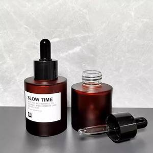 Bouteilles compte-gouttes en verre ambré de haute qualité 30ml 50ml Tubes d'emballage d'huile de massage d'huile essentielle de sérum de soin de la peau - Product Image 2