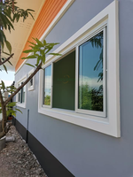 Promotion : Fenêtre coulissante horizontale en aluminium avec profilé couleur personnalisée et verre, petites fenêtres coulissantes en aluminium