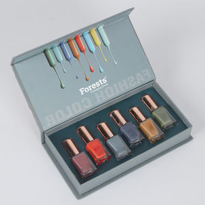 Boîte d'emballage de luxe en papier vide pour soin des <span class=keywords><strong>ongles</strong></span> en <span class=keywords><strong>gel</strong></span>, coffret de vernis à <span class=keywords><strong>ongles</strong></span>, boîte d'emballage magnétique avec personnalisation - Product Image 1