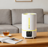 Humidificateur ultrasonique électrique portable 5L avec humidistat, aromathérapie, huiles essentielles, lumière LED changeante de couleur, <30dB, pour hôtel