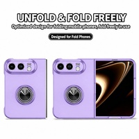 Coque de téléphone magnétique C0365 avec béquille pliable et support anneau anti-rayures pour iPhone Duo