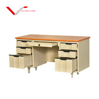 Bureau en acier laminé à froid, table de bureau au design moderne, table d'ordinateur en métal pour la maison, l'école et le bureau, bureau d'étude avec tiroirs