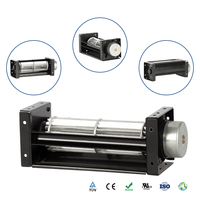 Gleichstrom-Tangential ventilator aus Aluminium legierung Quer strom ventilator Wechselstrom-Laufrad 12V 24V für Split-Klimaanlage