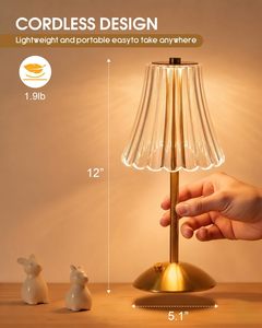Lámpara de Escritorio LED Inalámbrica con Altavoz, Recargable, Táctil, con Regulación de Intensidad, Lámpara de Mesa Portátil - Product Image 4