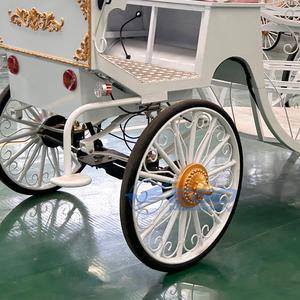 Elegant Custom <b>White</b> Six‑seater <b>Pumpkin</b> Carriage Exquisite <b>Decorative</b> Transport Cart For Wedding Parade Ceremony Photo Shoot - Product Image 5