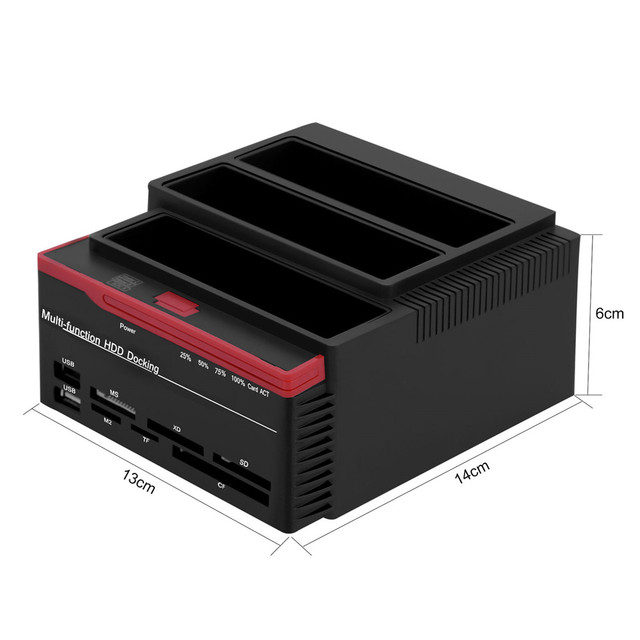OTB 2TB SATA IDE Interface Hard Disk Adapter Box ABS Plastic USB 3.0 Cloning Docking Station Case