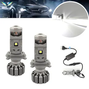 G7 55WH4ミニプロジェクターレンズヘッドライトファンLEDヘッドライトH8H7 LED Canbus Led Lights for Car Auto headlight lens