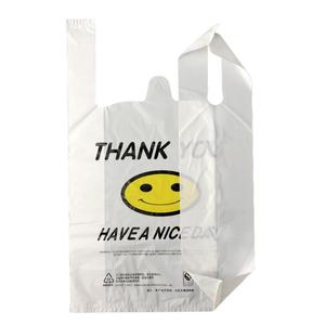 Thank You Custom Shopping Plastic Bags Logo Printed
