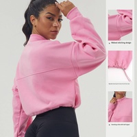 Vêtements de sport pour femmes, séchage rapide, respirant, extensible, anti-transpiration, demi-zip, épais, en stock