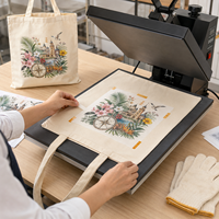 Sacs fourre-tout vierges pour sublimation, personnalisables, en polyester blanc et beige, pour transfert thermique, réutilisables, promotionnels, en toile, pour le shopping