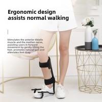 Attelle externe pour pied tombant - AFO orthopédique pour rééducation post-AVC, hémiplégie, sans retrait de chaussures, légère, respirante, en nylon