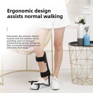 Penyangga Kaki Jatuh Eksternal-AFO Ortosis Rehabilitasi Stroke Hemiplegia Tanpa Melepas Sepatu Ringan Bernapas Dukungan Nilon - Product Image 3