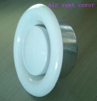 FK021 Vanne à disque d'alimentation en air en fer thermolaqué de 4 pouces, diffuseur d'air rond pour système de ventilation de climatisation, tête de conduit de 100 mm