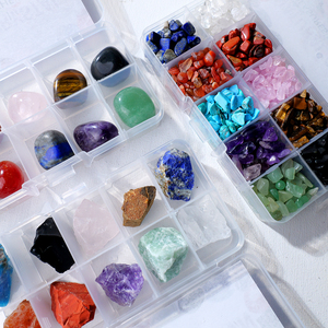 Vente en gros Cristal de guérison naturel Améthyste Pierre brute Gravier Chips Pierre dégringolée Set Boîte pour Cadeau - Product Image 6