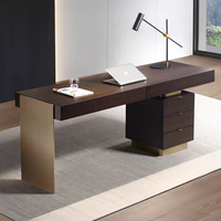 Ensemble de bureau et de chaises de bureau à domicile minimaliste italien, combinaison de bureau d'écriture