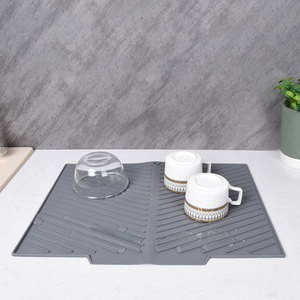 Vente en gros de coussinets de vidange rectangulaires pour évier, tapis de séchage de vaisselle, tapis de table isolant antidérapant - Product Image 2