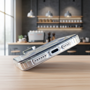 Butterfly-Shaped 3-in-1 Acrylic Mirror Case Drop-Proof Makeup Touch-Up for 17/16/13/<b>11</b> <b>Pro</b>/7 Plus-Electroplate Ins Style - Product Image 4