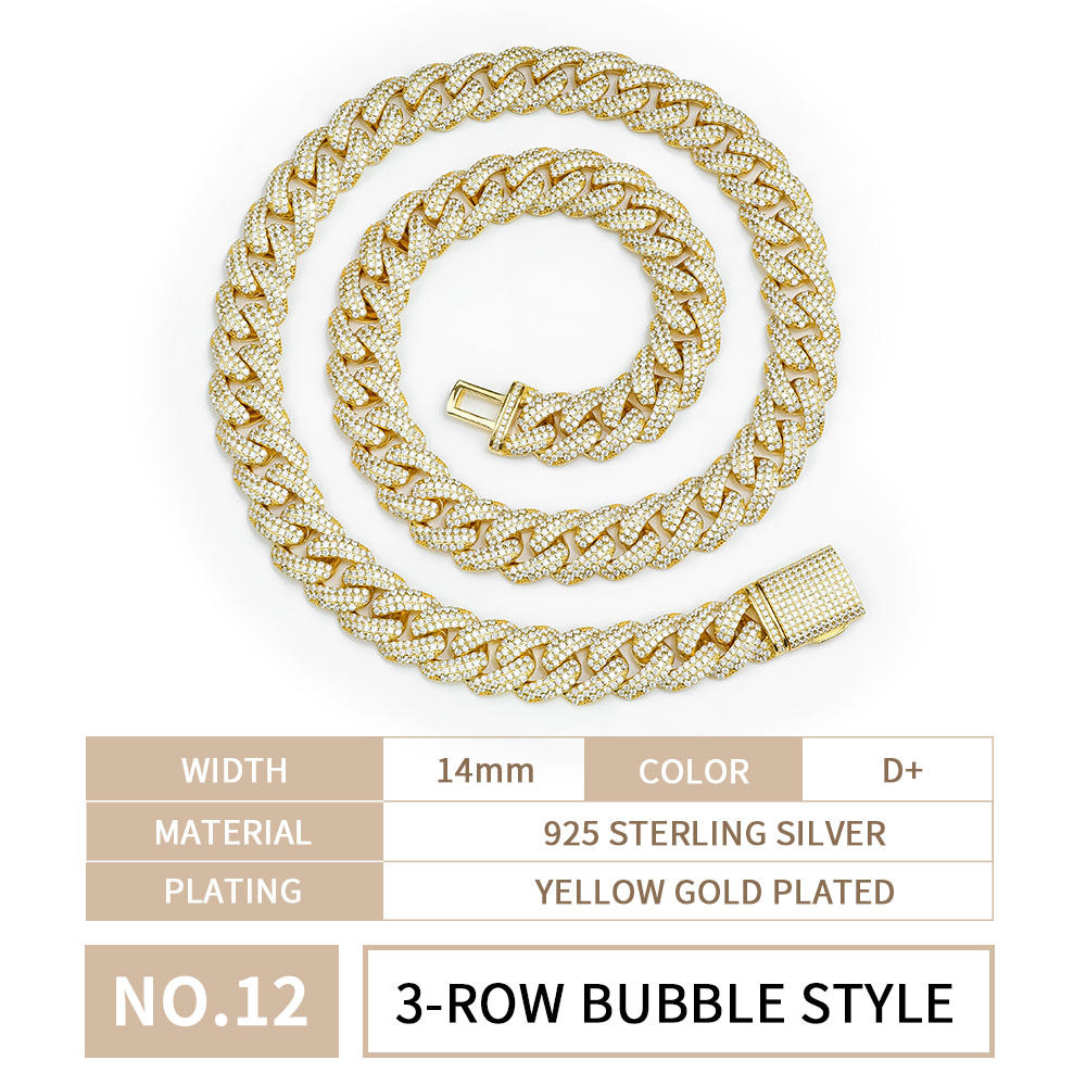 สีเหลือง/ฟอง3แถว/14มม