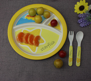 Produits écologiques 2024 <span class=keywords><strong>assiette</strong></span> grenouille en <span class=keywords><strong>bambou</strong></span> pour enfants avec 3 compartiments - Product Image 6