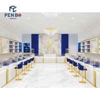 Modernes Luxus-Schmuckkiosk-Design mit LED-Beleuchtung Vitrine Ladeneinrichtung Thekenlösungen
