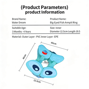 Anello da Nuoto per Neonati a Forma di Pesce Occhi Grandi, 3 Mesi-4 Anni, Senza Gonfiaggio, Portatile, Sicuro, Ecologico, Anti-Compressione del Collo - Product Image 6