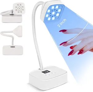 <b>Wireless</b> Nail <b>Lamp</b> LED UV Nail Dryer Rechargeable Auto Sensing Touch Control Fast Drying Nail Light 360. Bendable Table <b>Lamp</b> - Product Image 1