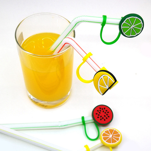 Copriscatole per Cannucce a Tema Frutta Cartoon (Fragola, Limone, Uva) - Accessori per Feste e Bar, Compatibili con Cannucce Stanley da 8mm - Product Image 4