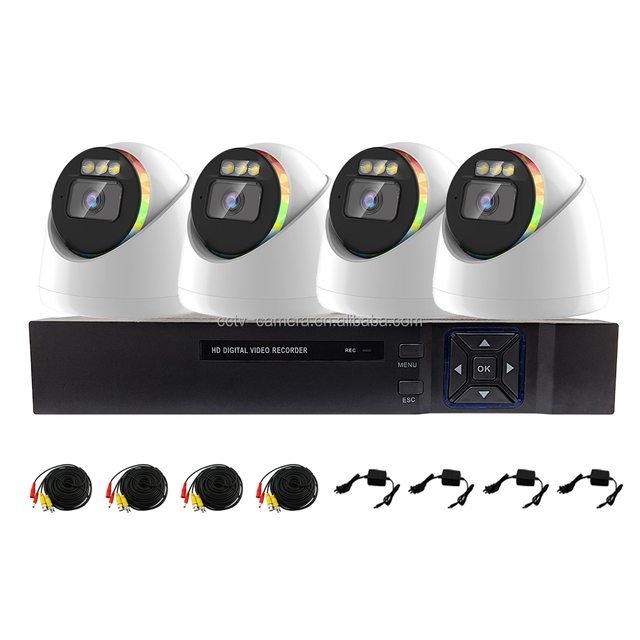 H265 1080P Full HD CCTV Camera Security System Assemble 4CH KIT DVR With AHD Dome Camera and 5 in 1 XVR