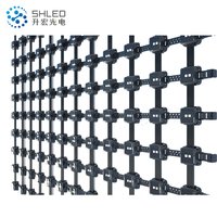 Iluminación de Fachadas SHLED P40 P50 P80 P100, Pantalla LED de Malla para Exteriores Programable