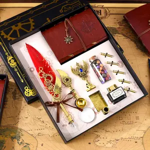 Set de Plumas Estilográficas Punk <span class=keywords><strong>Gear</strong></span>, Set de Plumas Estilográficas Mecánicas Wings Sailing con Diseño Punk <span class=keywords><strong>Gear</strong></span> y Vintage, Caja de Regalo - Product Image 3