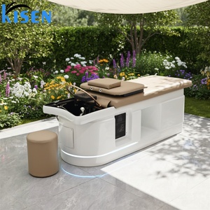 Kisen Luxury Salon Shampoo Bed Japanese Head Spa Machine Thai Massage Table Premium Beauty Salon Furniture Set with <b>Led</b> <b>Light</b> - Product Image 1