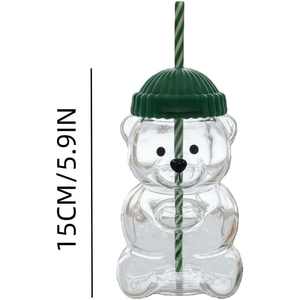 Vaso de Vidrio con Diseño Clásico en Forma de Oso de Peluche, Tazas de Café y Jugo con Dibujos Animados para Té y Leche, para Uso en Restaurantes - Product Image 5
