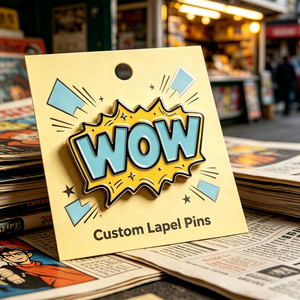 Gran Oferta: Nuevos Pines de Solapa de Esmalte Irregulares con Diseño '<span class=keywords><strong>Wow</strong></span> Doodle', Venta al por Mayor, Accesorios de Metal Personalizados con Diseños de Dibujos Animados y Letras - Product Image 3