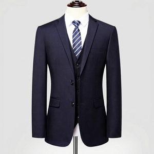 Traje de 3 Piezas para Hombre IStapromo, Talla Asiática, Chaqueta + Pantalones, Estilo Coreano, Profesional, para Boda, Ropa Formal de Negocios - Product Image 1