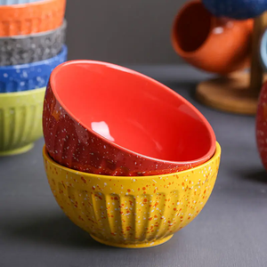 Cuenco de cerámica duradero para <span class=keywords><strong>cereales</strong></span>, vajilla de cocina colorida para uso doméstico, cantidad mínima de pedido requerida - Product Image 2