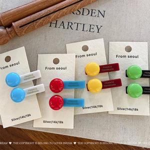 กิ๊บติดผมลูกปัดสีลูกกวาดสไตล์เกาหลีใหม่ของหลัวฝูเมิ่ง - หวานและน่ารัก - Product Image 2