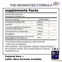 Complément NAD+ à échantillonnage rapide OEM |   Échantillons en 3 à 7 jours |   Nicotinamide Riboside 600mg CoQ10 Antioxydant Énergie Cellulaire Marque Blanche