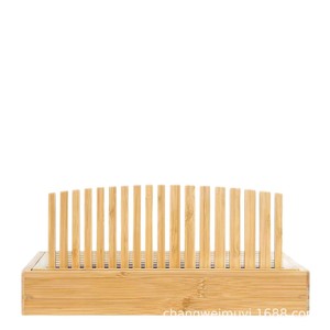 Cortador de pan de madera con bandeja de almacenamiento de 10.5 pulgadas, rebanador de pan de madera maciza para hacer tostadas - Product Image 5