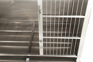 Système de cage modulaire, ensemble de <span class=keywords><strong>cages</strong></span> pour animaux de compagnie de différentes tailles, cage pour animaux de compagnie, clinique vétérinaire, cage pour chien en acier inoxydable - Product Image 3